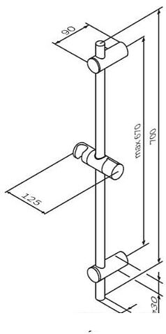 Душевая штанга AM.PM Gem F0390000