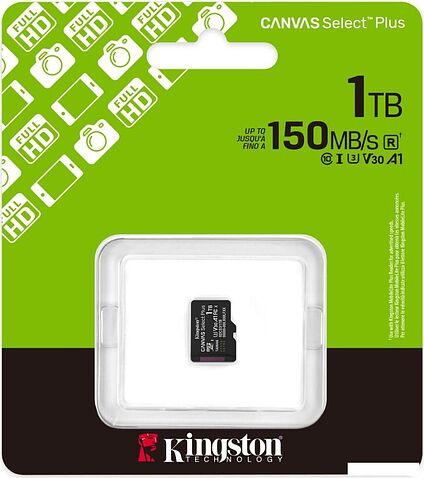 Карта памяти Kingston Canvas Select Plus microSDXC 1TB SDCS3/1TBSP