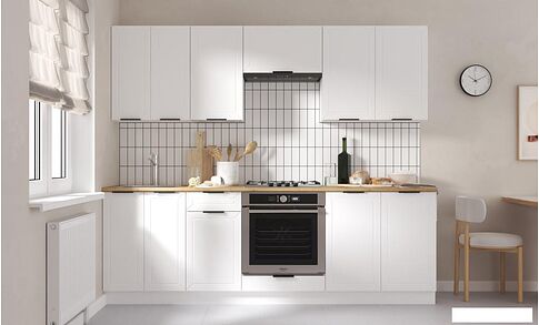 Готовая кухня Mio Tesoro Корнелия Ода-плюс 2.4 (белый/дуб бунратти)