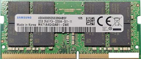 Оперативная память Samsung 32GB DDR4 SO-DIMM PC4-25600 M471A4G43AB1-CWE