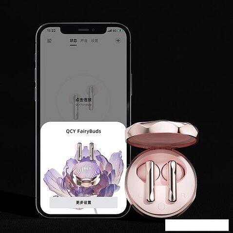 Наушники QCY FairyBuds T21 (серебристый/белый)