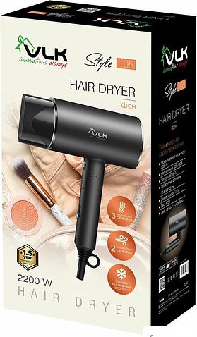 Фен VLK Style-105 (графит/серебристый)
