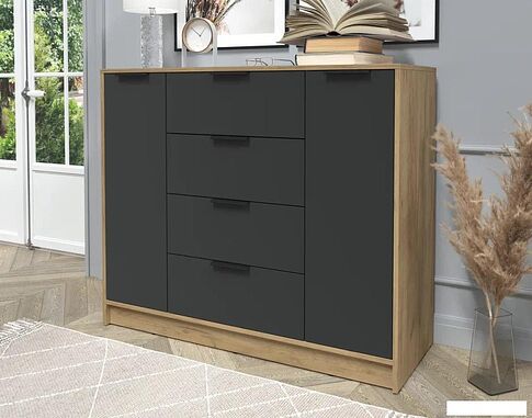 Тумба Интерлиния Концепт КТ-Т120 (антрацит/дуб золотой)