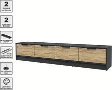 Тумба Интерлиния ТВ Концепт КТ-ТВ4-35 (дуб золотой/антрацит)