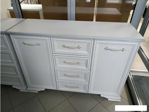 Комод Bravo Мебель Грация 4ящ 2дв (белый-белый)