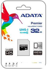 Карта памяти A-Data Premier microSDHC UHS-I U1 (10 Class) 32 Gb (AUSDH32GUICL10-RA1)