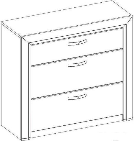 Комод Anrex Olivia 3S/56 (вудлайн кремовый/дуб анкона)