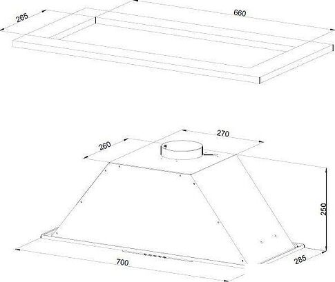 Кухонная вытяжка KUPPERSBERG Slimlux Inlinea 70 BX