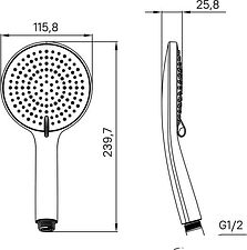 Душевая лейка IDDIS Optima Home OPH3FMGi18