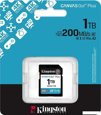 Карта памяти Kingston Canvas Go! Plus SDXC 1TB SDG4/1TB