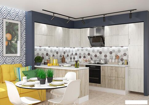 Шкаф напольный Горизонт Европа угловой (белый крафт)