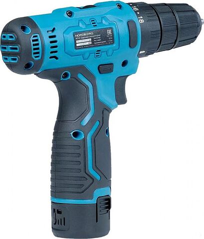 Дрель-шуруповерт Nordberg NE103K+NE9012 (с 2-мя АКБ, сумка)