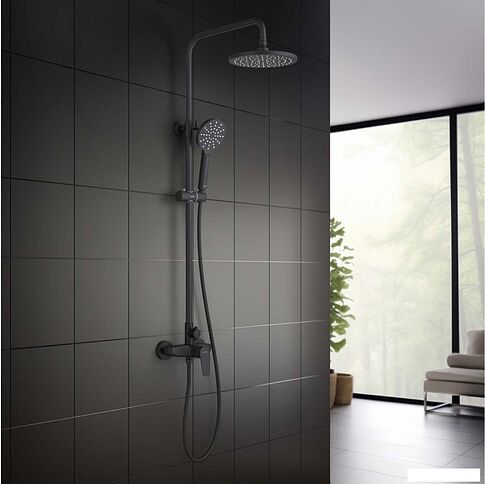 Душевая система  Aquatek Бетта AQ2160MB (черный матовый)