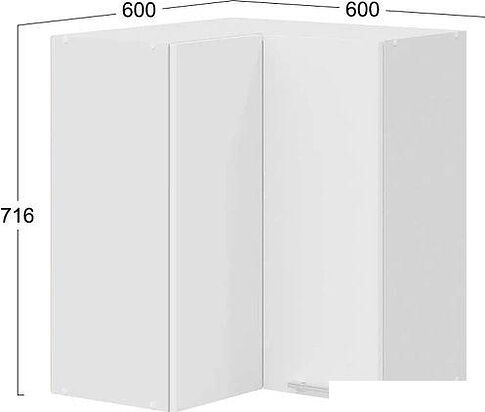 Шкаф навесной Трия Габриэлла 1В6УП (белый/сноу)