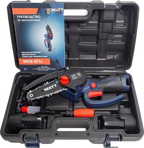 Аккумуляторная пила WATT WCS-12Li (с 2-мя АКБ, кейс)