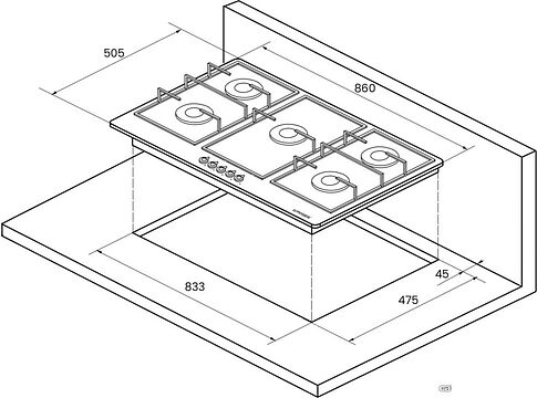 Варочная панель KUPPERSBERG FV9TGRZ ANT (серебристый)