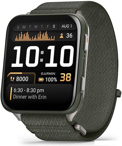 Умные часы Garmin Venu X1 (титановый/зеленый)