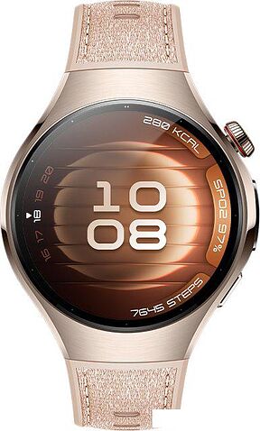 Умные часы Huawei Watch 5 42 мм (песочный, с бежевым силиконовым ремешком, международная версия)