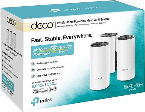 Wi-Fi система TP-Link Deco P9 (3 шт.)
