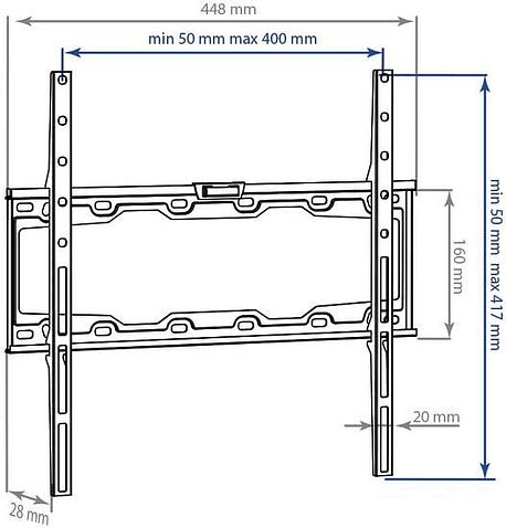 Кронштейн Kromax ELEMENT-3 (черный)