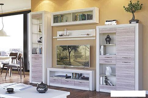 Тумба Anrex Olivia RTV 3S Вудлайн Кремовый/Дуб Анакона