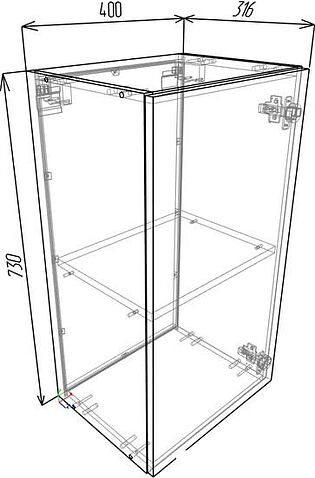 Шкаф навесной ЭлиГард Urban ШН 40/73 (белый)