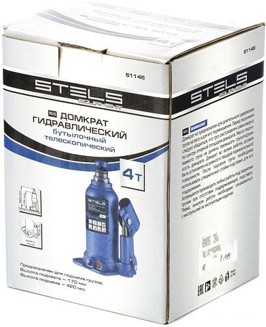 Бутылочный домкрат Stels 51145 4т