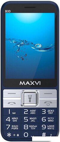 Кнопочный телефон Maxvi B33 (темно-синий)