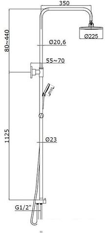 Душевая система  Azario Mano AZ-15780201