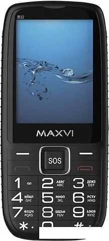 Кнопочный телефон Maxvi B32 (черный)