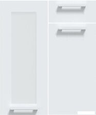 Готовая кухня Интерлиния Мила Gloss 2.4-ПМ2 (пепел/пепел/дуб бунратти)