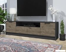 Тумба Интерлиния ТВ Концепт КТ-ТВ4-50 (дуб веллингтон/антрацит)