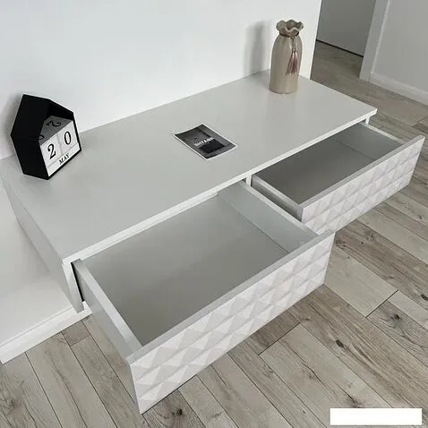 Тумба Shtabe Simple 7010 эко (травертин/белый)