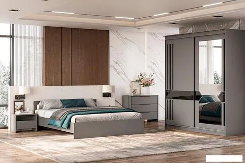 Комод Mio Tesoro Камелия 1К 3 ящика (графит серый)