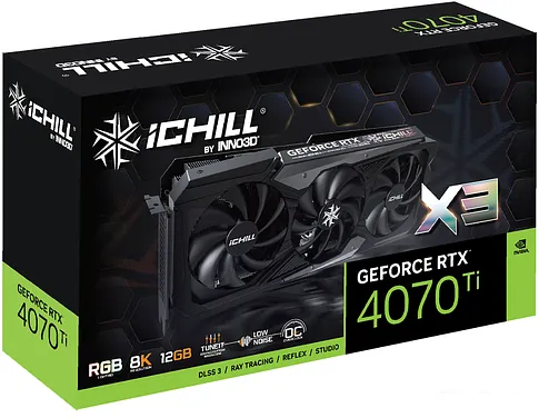 Видеокарта Inno3D GeForce RTX 4070 Ti iChill X3 C407T3-126XX-186148H
