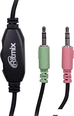 Наушники Ritmix RH-555M (черный/синий)