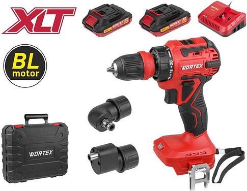 Дрель-шуруповерт Wortex BD 2025 LiSET ALL1 XLT 1325844 (с 2-мя АКБ, кейс)