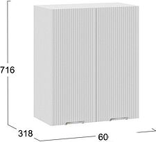 Шкаф навесной Трия Кимберли 1В6 (белый/сноу) Шкаф навесной Трия Кимберли 1В6 (белый/сноу)