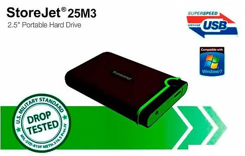 Внешний жесткий диск Transcend StoreJet 25M3 1TB (TS1TSJ25M3)