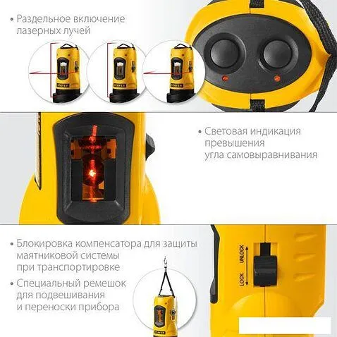 Лазерный нивелир Stayer Professional Lasermax SLL-1 34960-1 (со штативом, сумка)