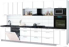 Готовая кухня Интерлиния Мила Gloss 3.6-ПМ1-2 (белый глянец/белый глянец/кастилло темный) Готовая кухня Интерлиния Мила Gloss 3.6-ПМ1-2 (белый глянец/белый глянец/кастилло темный)