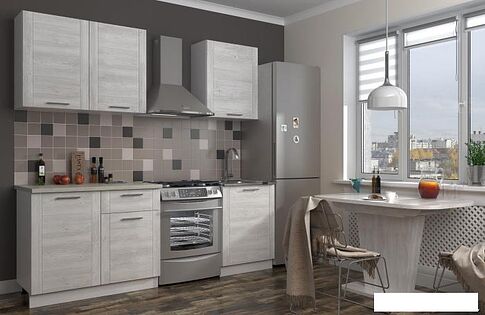 Кухня ЭлиГард Виктория рамка 1.6 (сосна каньон/сосна каньон/кашемир)