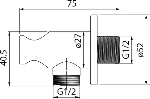 Держатель душевой лейки с подключением IDDIS 001SB01i62