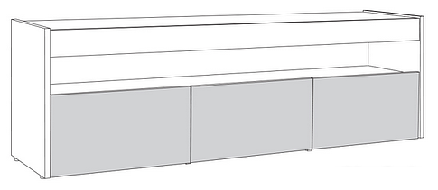 Тумба Mobi ТВ 13.272 (дуб вотан 065 R-интра)