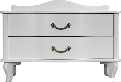 Тумба Мебелик Джульетта широкая 2 ящика (молочный дуб)