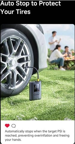Автомобильный компрессор Baseus GoTrip VA1 Super Mini Wireless Inflator 19-Cylinder Cosmic Black C0119501