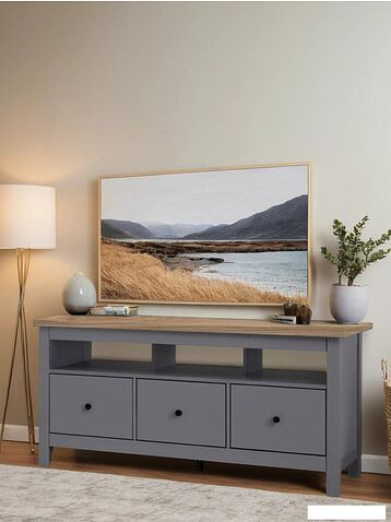 Тумба Mio Tesoro Сага 3 ящика 2.08.03.090.15 (серый/ясень)