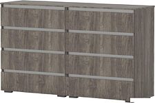 Комод Кортекс-мебель Бари 160 8ш (орех элия/орех элия/белый)