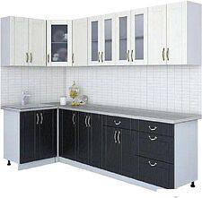 Готовая кухня Интерлиния Мила Крафт 1.2x2.8 (дуб английский/дуб полярный)