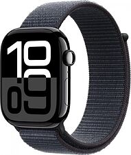 Умные часы Apple Watch Series 10 46 мм (алюминиевый корпус, черный/темно-серый, нейлоновый ремешок) Умные часы Apple Watch Series 10 46 мм (алюминиевый корпус, черный/темно-серый, нейлоновый ремешок)